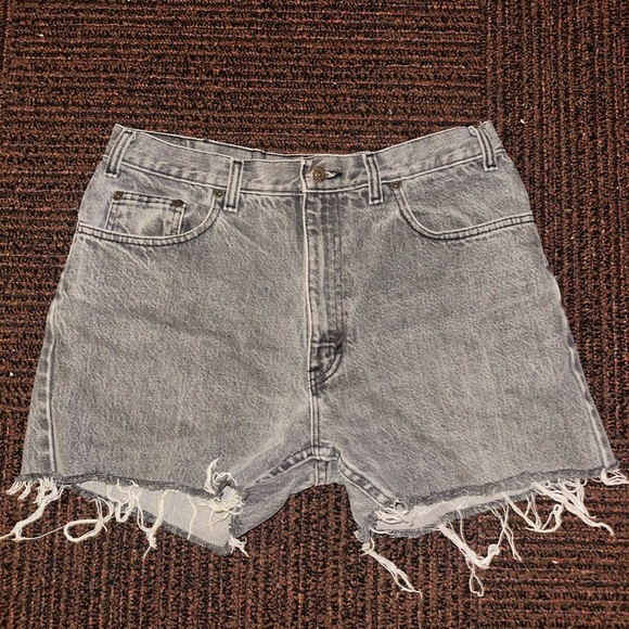 Vintage Grey Washed Gap Denim Shorts - Picture 1 of 3